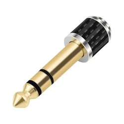 Premium 6.35mm to 3.5mm Stereo Audio Adapter Converter for Headphones and Amplifiers (1PCS)