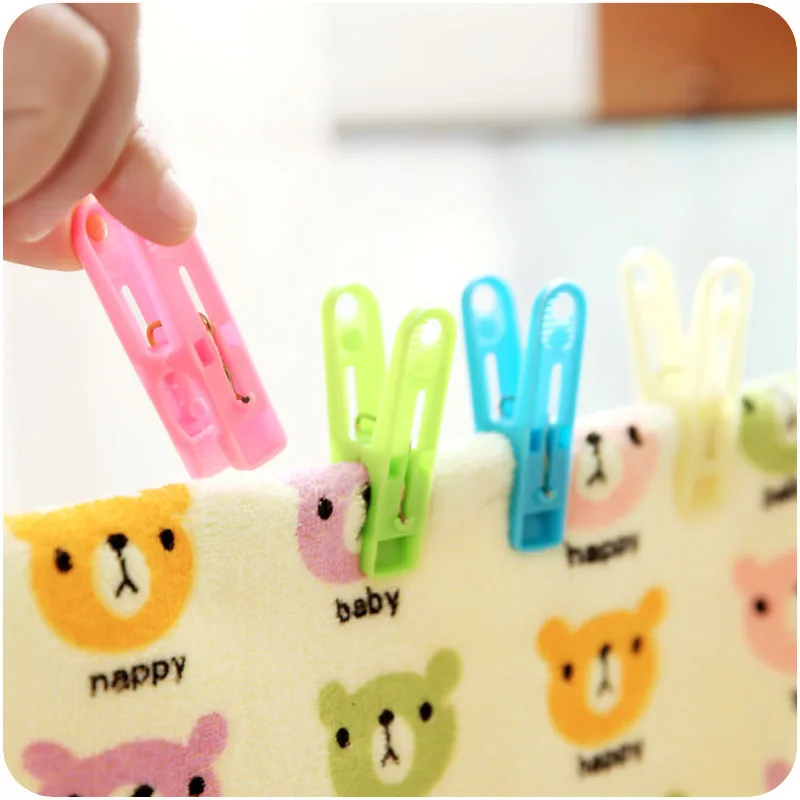 Windproof Clips Clothes Pegs 20pcs / Pack Plastic Household Wind Proof Clothes Socks Underwear Drying Rack Holder Clip Laundry Hanging Pins
