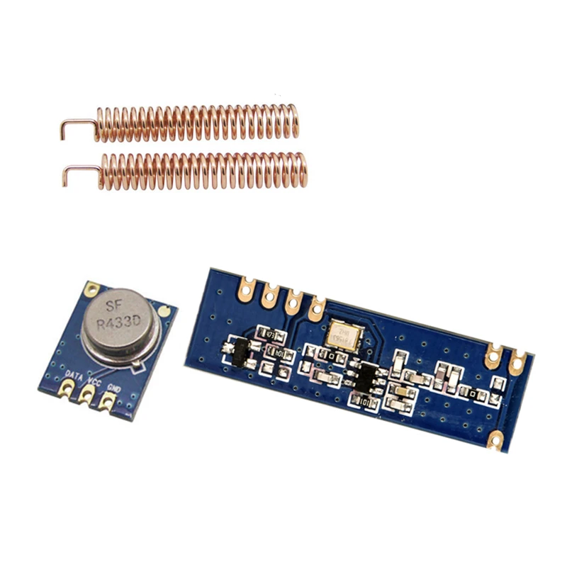 

433 MHZ ASK launch module | superheterodyne module STX882 + SRX882S + copper spring antenna