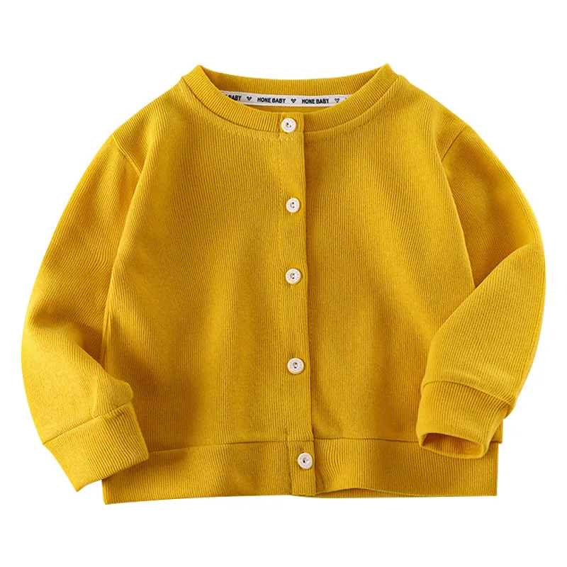 Fashion Korean Children's Coat Long Sleeve Cardigan Autumn Spring 0-9T for Boys Girls kids coat