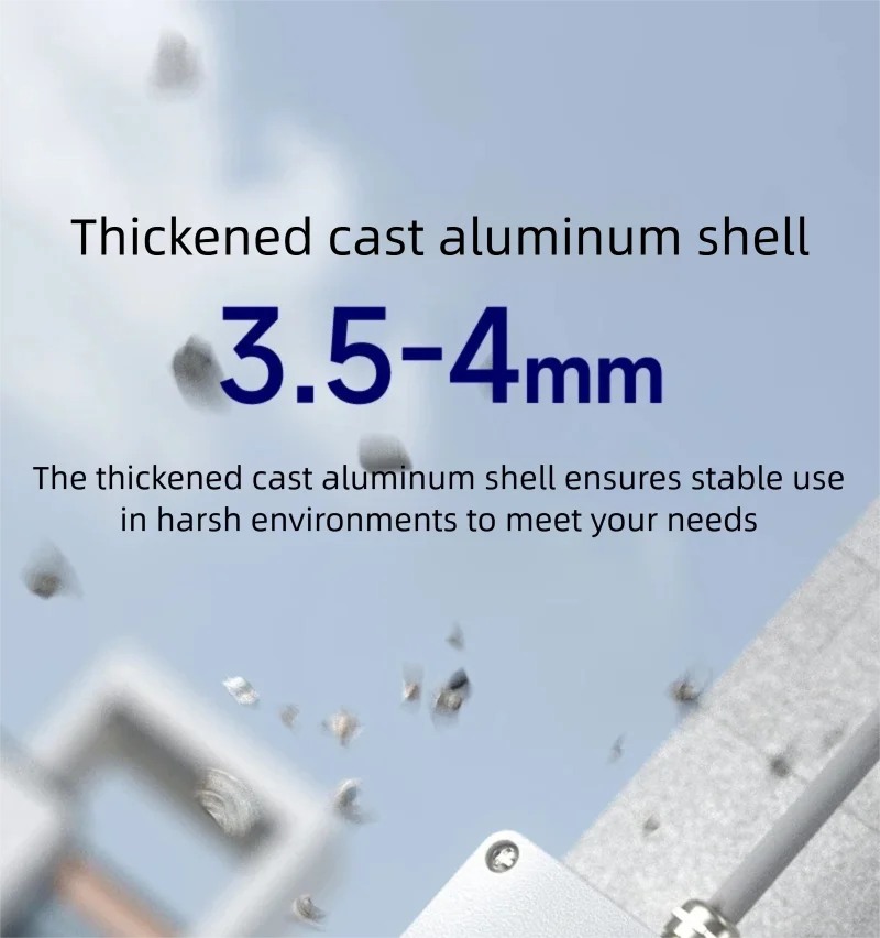 Industrie-Anschlussdose aus IP65-wasserdichtem Aluminiumguss für elektronische Projekte. Explosionsgeschütztes elektrisches Gehäuse für den Außenbereich – Detail 6