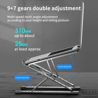 Support d'ordinateur Portable en alliage d'aluminium, pour Macbook, pliable et réglable, pour ordinateur PC, tablette, support de Dissipation thermique 5