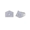 New Arrived Iced Out Bling Men Finger Jewelry Hip Hop Geometric Triangle Evil Eye CZ Rings 5