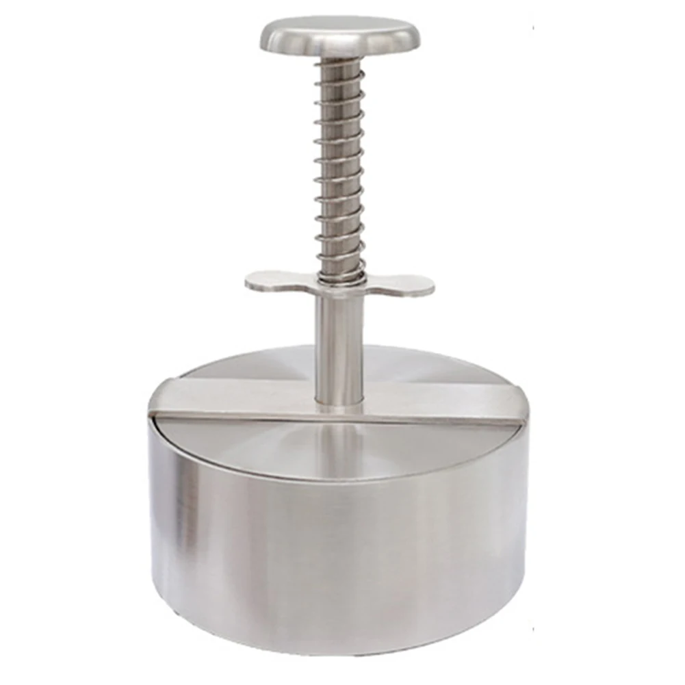 Round Adjustable Hamburger Patty Maker Non-Stick Stainless Steel Easy Release Hamburger Patty Press For Beef Meat BBQ Barbecue hamburger press,hamburger press maker