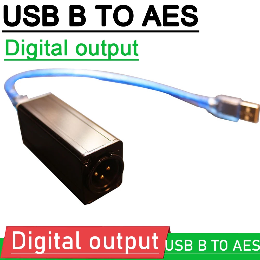 

USB digital interface USB B to AES digital output 16bit 32Bit / 44.1K-48KHz IN stage audio mixer support win10 Mac/Linux Android