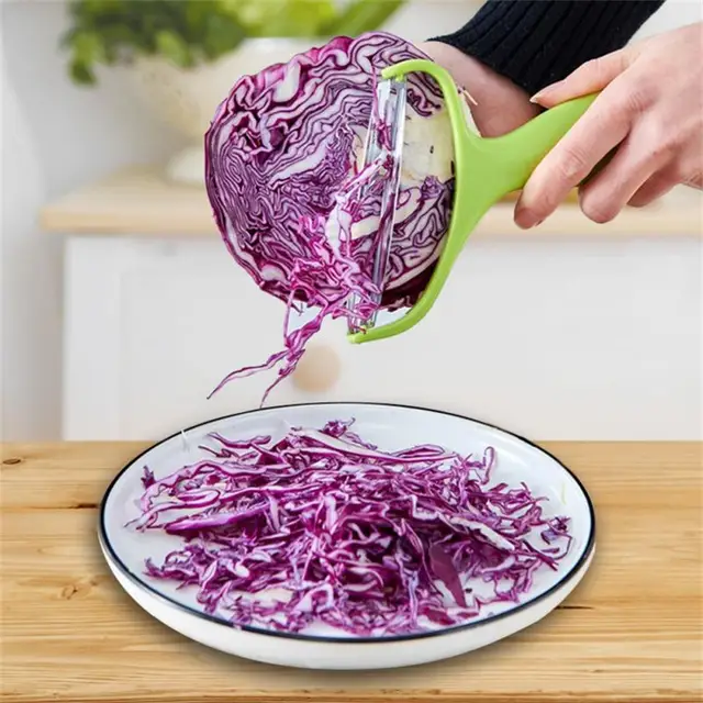 1pc Multifunction Cabbage Grater, Stainless Steel Peeling Knife, For Purple  Cabbage Garden Lettuce, Shredder With Wide Mouth, Multifunctional