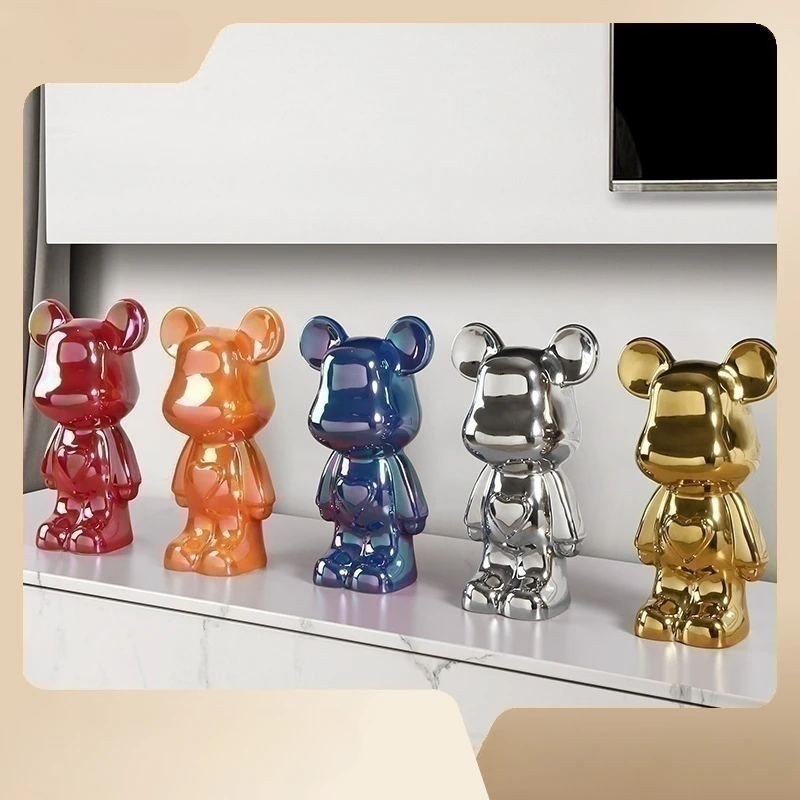 

Electroplated Violent Bear Ornaments, Living Room Wine Cabinet, Porch TV Cabinet, Housewarming Light Luxury Decoration Ornaments