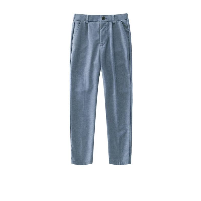 Children's Suit Trousers Boys Black Navy Straight Trousers Kids Campus Performance Piano Pants