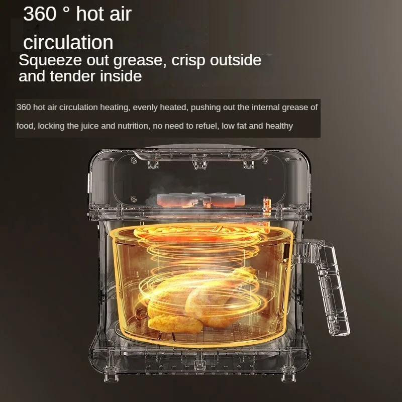 5L Air Fryer Intelligent Voice Touch Button Smoke-free Reservation Timer Automatic Power Off Multifunctional Fryer for Home Use 5