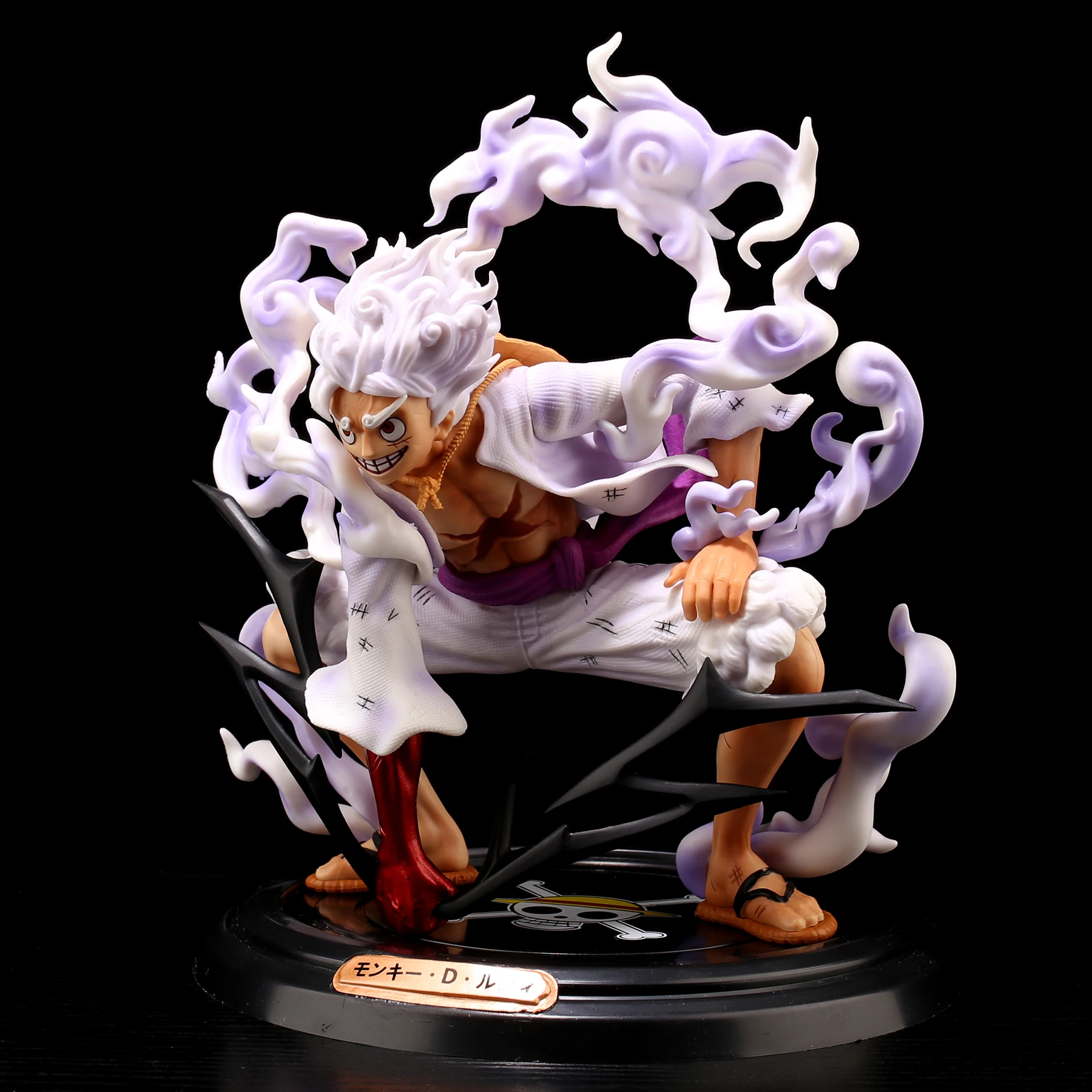  One Piece Luffy Gear 5 Figure Sun God Nika Anime Action  Figurine PVC Statue Model Collection Doll Desk Decoration Toys Kids Gift :  玩具和遊戲