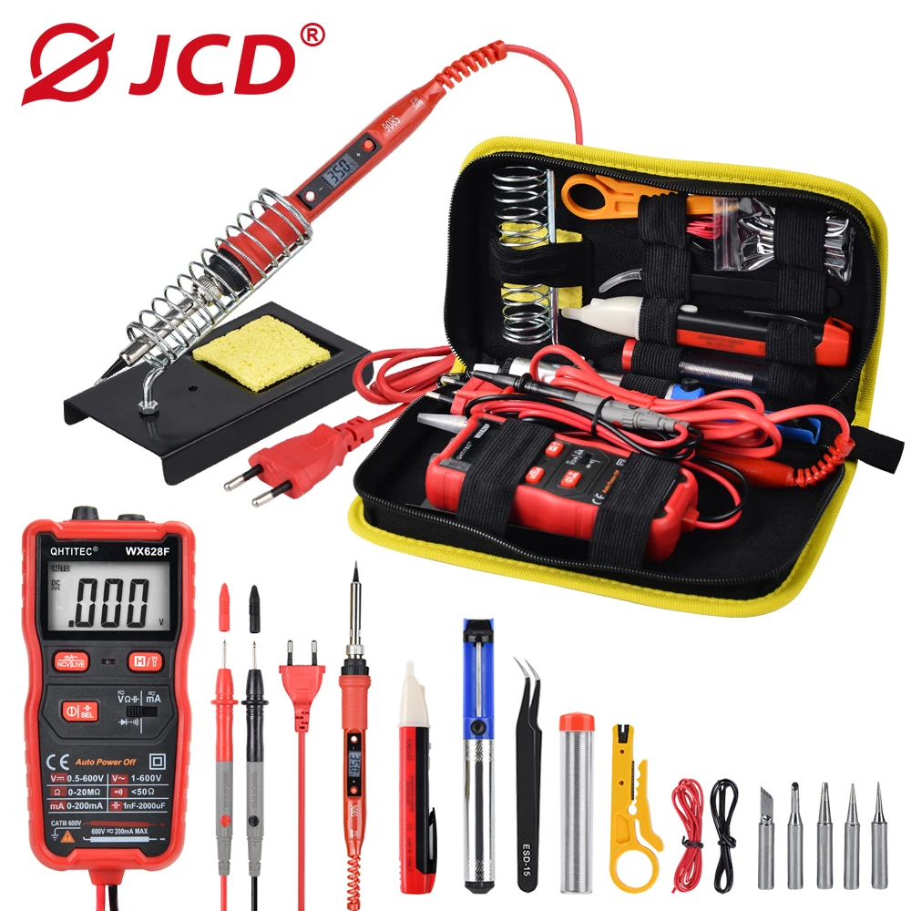 jcd-electric-soldering-iron-kit-with-digital-multimeter-80w-220v-adjustable-temperature-soldering-station-welding-repair-tools