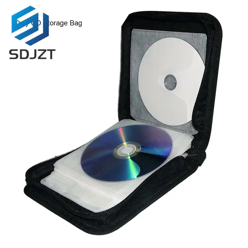 CD 보관 가방 케이스 양면 하드 앨범 홈 DVD 정리함, 40 디스크