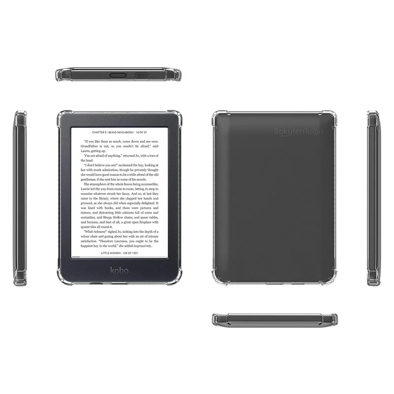Transparente Tpu Macio Tampa Traseira Escudo Protetor à Prova de Choque E-book Reader Case para Kobo Nia 2e Kobo Clara hd - Imagem 2