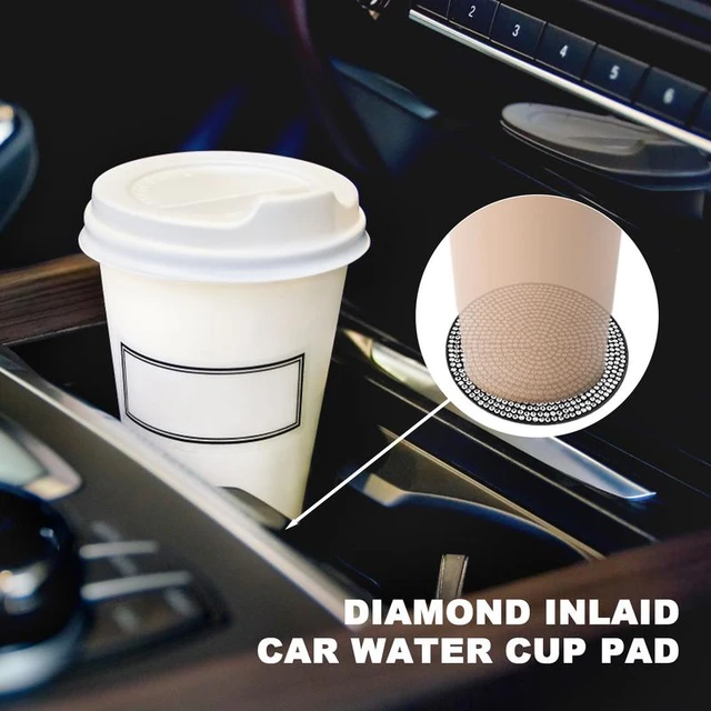 Car Cup Pad Non-Slip Mat Decorative Diamond Car Coaster Rhinestone