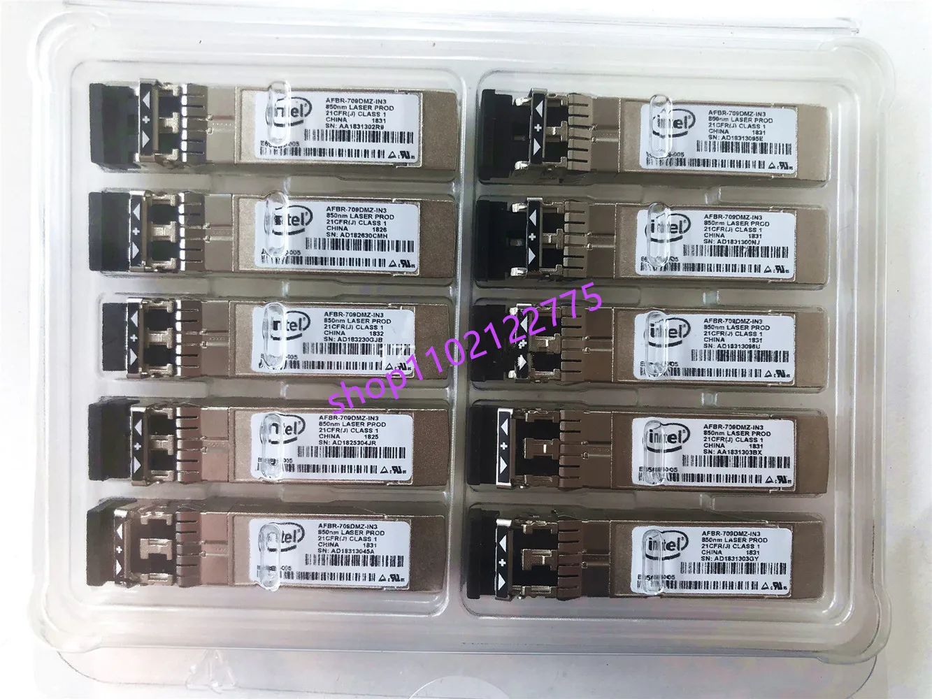  10gb Sfp  ġ/AFBR-709DMZ-IN3/E65689-005/E10GSFPSR/850NM X520 X710 Ʈũ ī Ʈũ  Ϲ