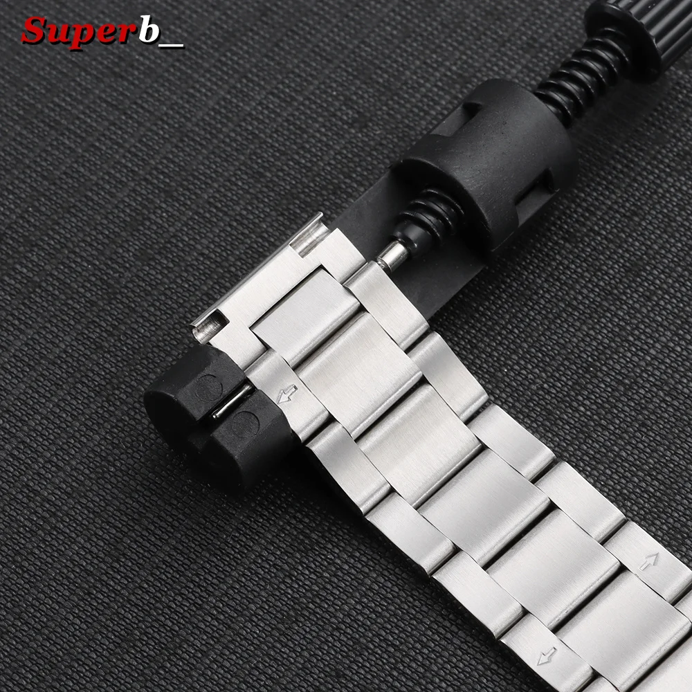 Elegant Curved End Gold Stainless Steel Watch Strap with Double Press Safety Clasp