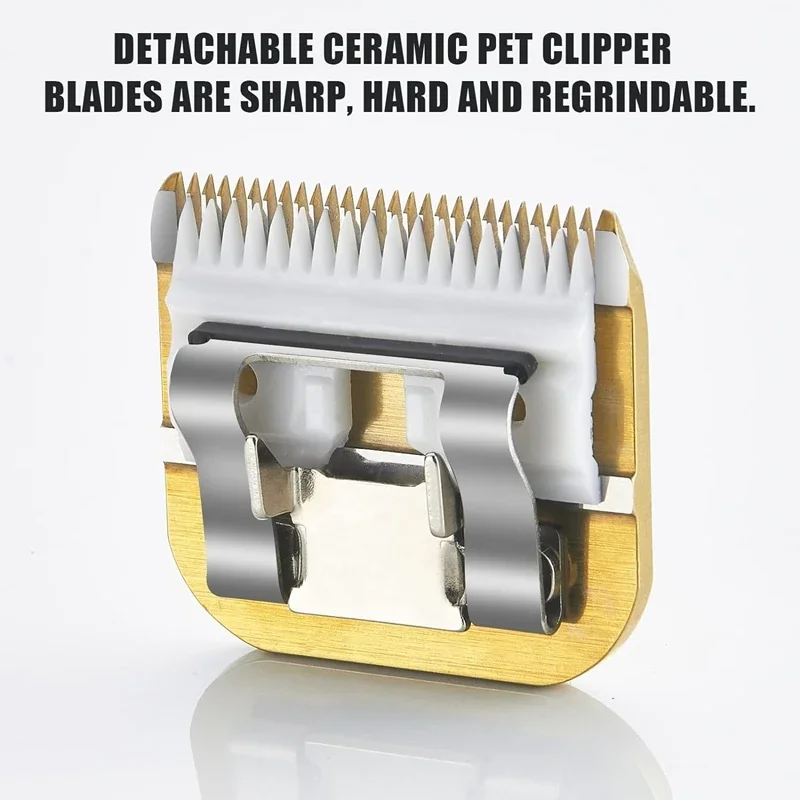 Pet Clipper Dog Hair Trimmer Pet Hair Trimmer Dog Clipper Dog Clipper Blades Detachable Pet Dog Clipper Ceramic Blades Compatible with Andis,Oster A5,Wahl KM10 Series Animals Clippers