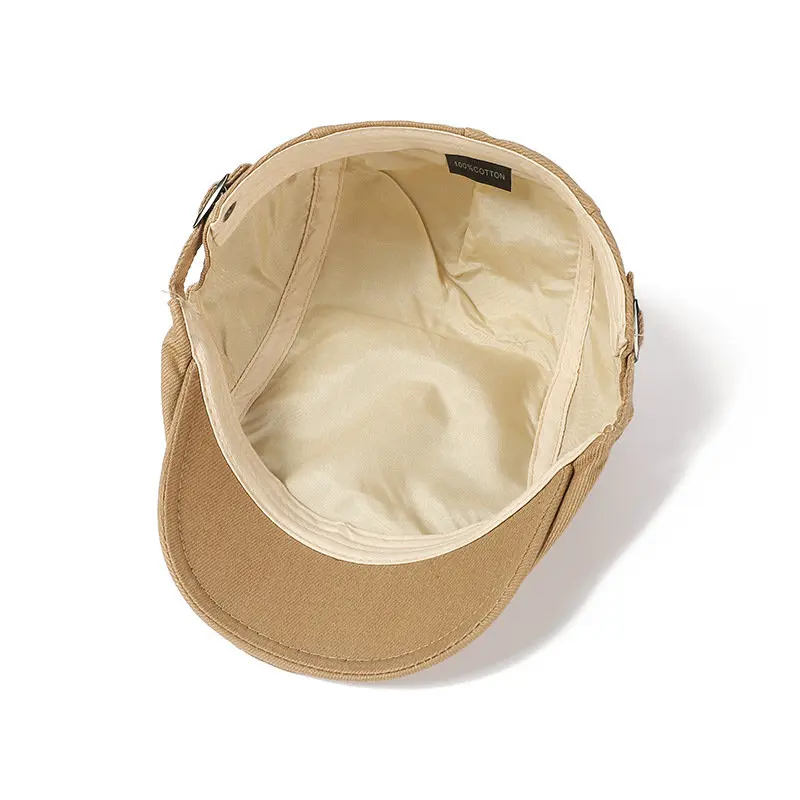 Cotton Solid Newsboy Caps Flat Peaked Cap Men and Women Painter Beret Hats 118 beret hat newsboy cap newsboy hat