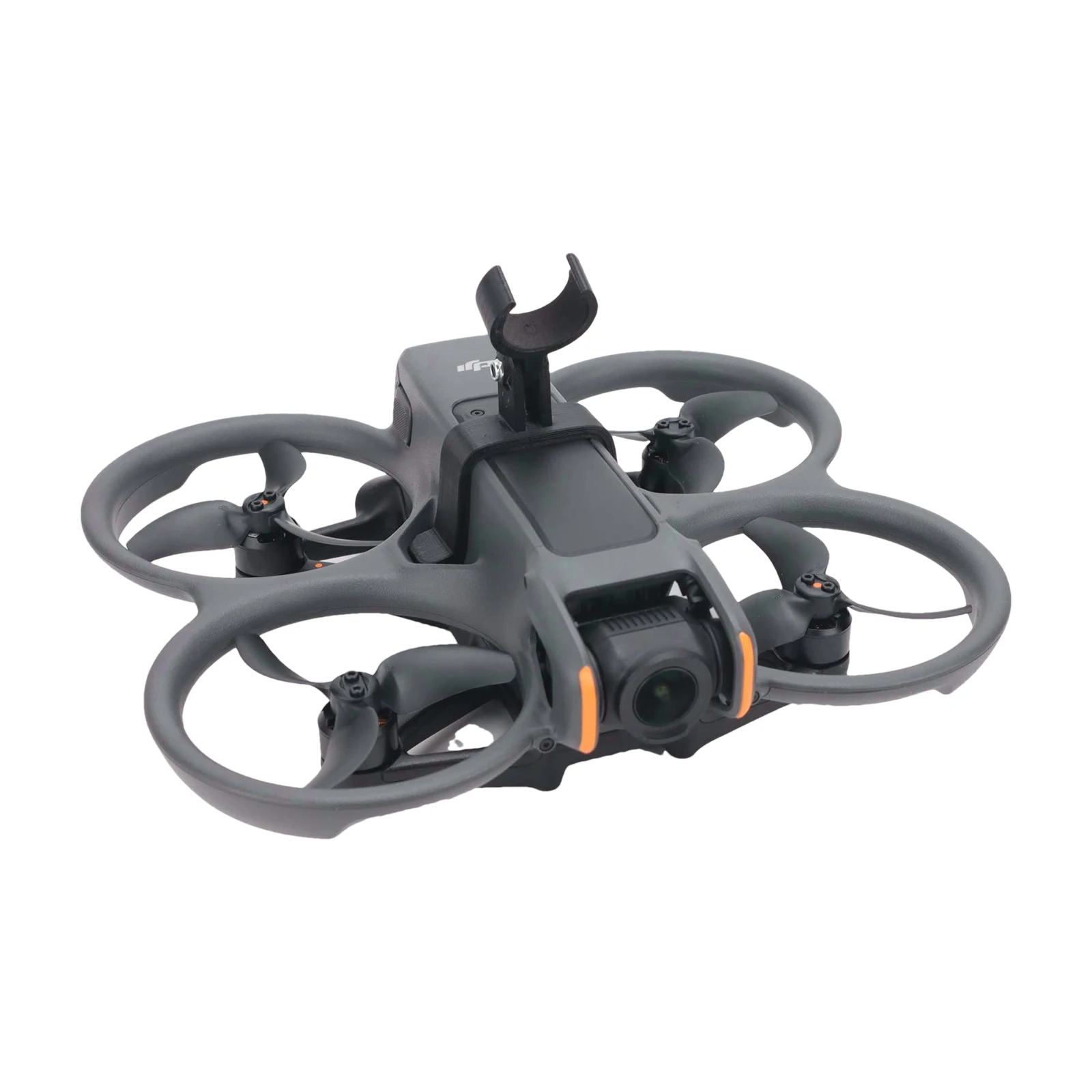 Vue rapprochée du feu de navigation lumineux pour DJI Avata 2, détaillant le support lampe torche et la perle CREE XPE-R3 120LM.