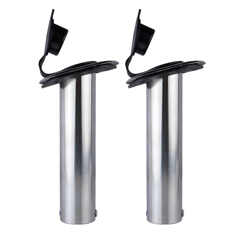 

15/30/90 Degree with PVC Cap Marine Stainless Steel Grade Flush Mount Supplies Fishing Rod Holder