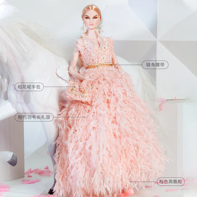 Vermelho chinês Vestido de Festa Para Boneca Barbie Roupas Vestidoes  Multi-camadas Vestido de Noite Vestidos de Noiva 1/6 Acessórios Da Boneca -  AliExpress