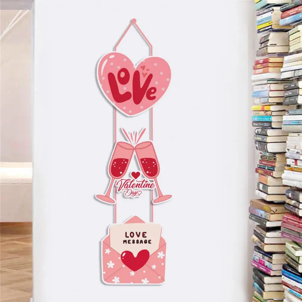 

Valentine Day Home Decor Romantic Valentine's Day Door Hanging Sign with Pink Heart Gnome Design for Creating for Celebrating