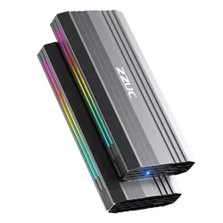 Dual - Protocol External Hard Drive Enclosure with Type - C Connection for M.2 NVMe/SATA (M18)