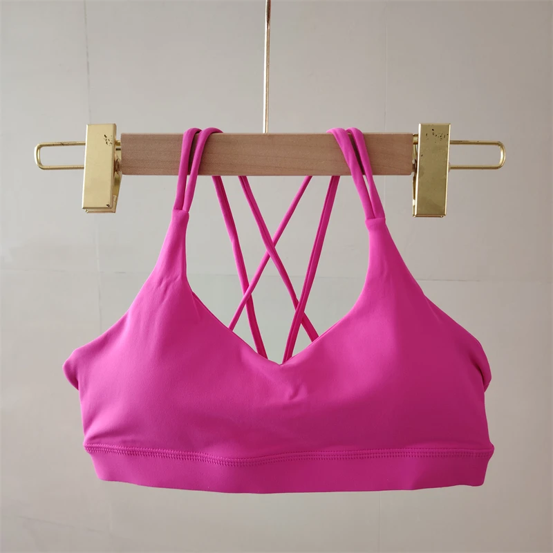 Solid Color Sports Bra Gym Fitness Underwear Soft Breathable Fashion Hot Girl Yoga Bra Running Exercise Sexy Women's Underwear 4