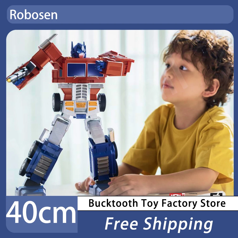 

Original Robosen 40cm Transformers Optimus Prime Anime Figure Auto-Converting Robot Collectible Figures Toy 16Inch Elite Edition