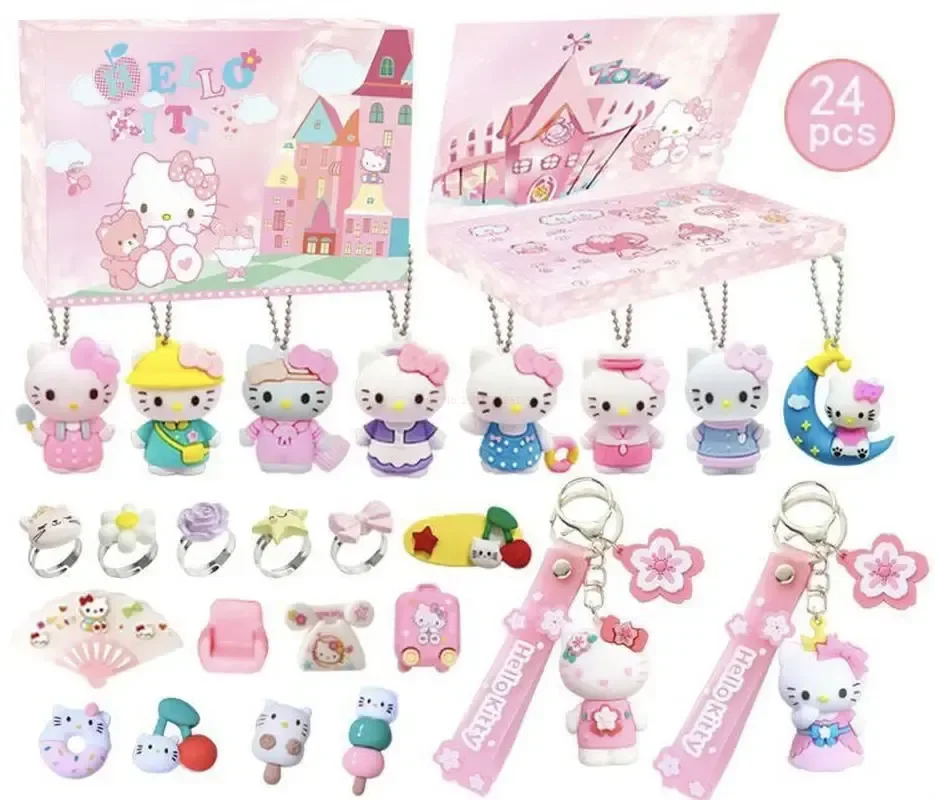 

24 шт., аниме-фигурки «Hello Kitty»