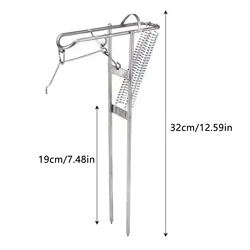 Automatic Stainless Steel Fishing Rod Holder - Easy to Assemble, Ideal for Sea, Lake, and River Fishing (Stand)