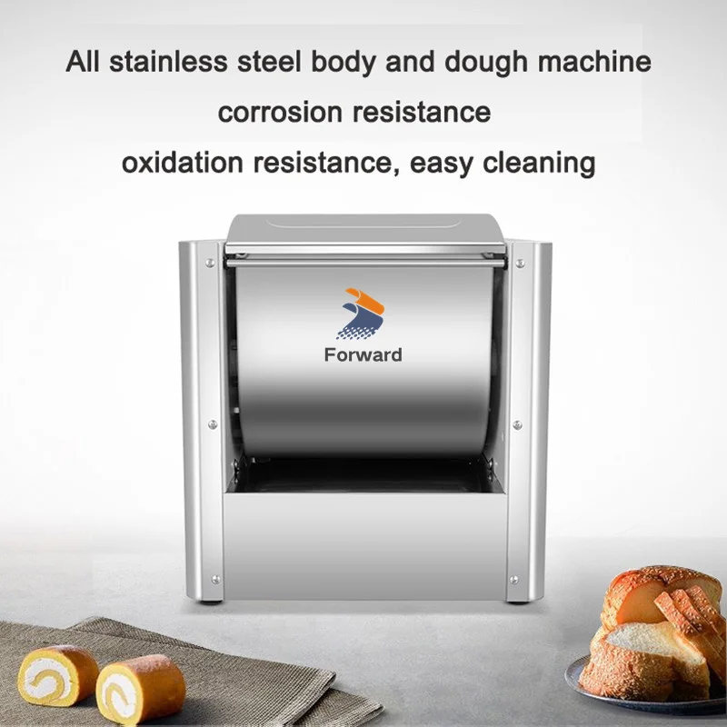 6KG 220V 850W 3-5mins 60rpm/min Kneading Dough Machine for Bread Cake Pizza Biscuits Noodle Dumplings Steamed Bun Wonton Wrapper 4