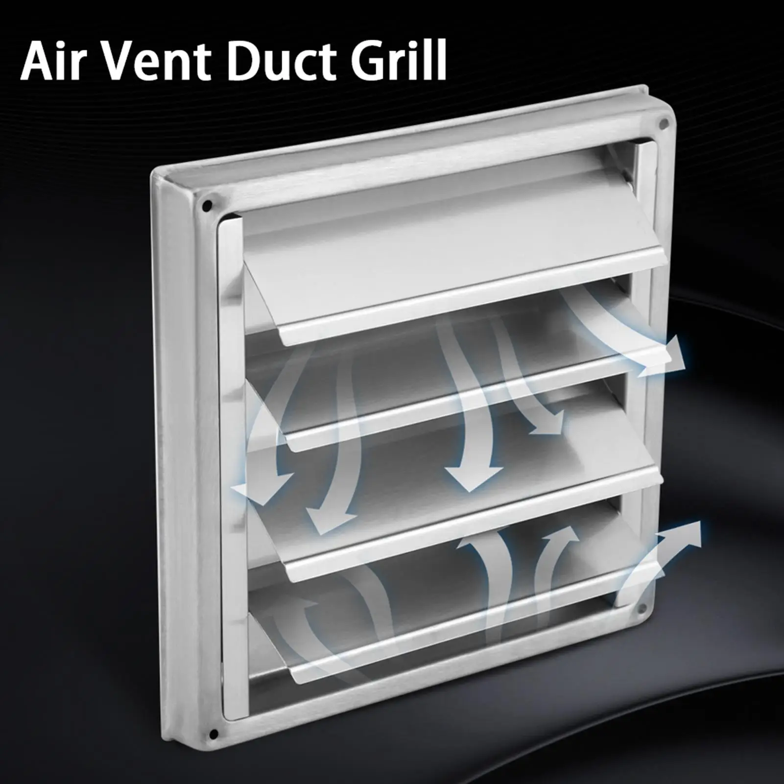 95mm Stainless Steel Vent Cap for Exhaust Fans-Wall/Ceiling Duct Hood, Waterproof Heating & Cooling Solution