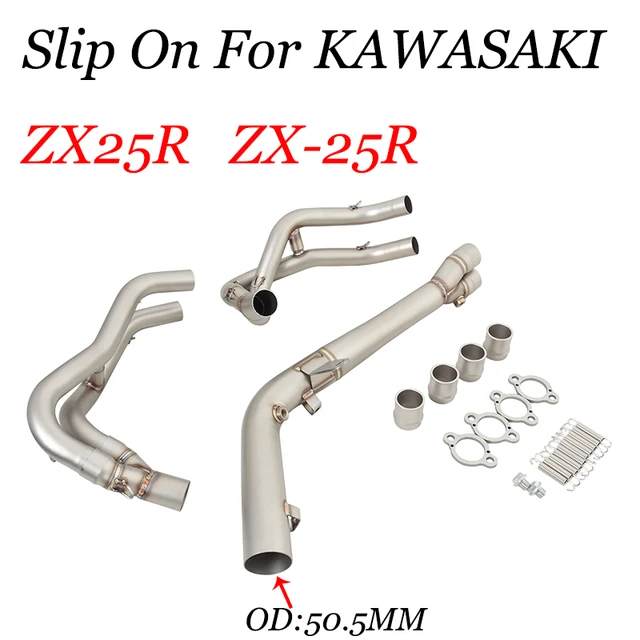 Slip On For KAWASAKI Ninja ZX25R ZX-25R Full System Motorcycle 51MM Exhaust Muffler Escape Moto Modified Front Middle ​Link Pipe