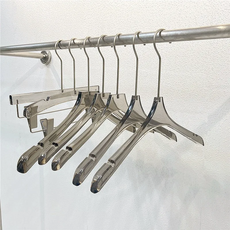 옷가게 특수 아크릴 행어 지지대 바지 행어 행거, 연기 회색 투명 플라스틱 미끄..