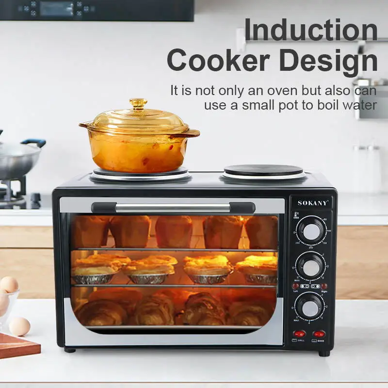 

35L Countertop Toaster Oven, Multi-Function with Bake, Toast and Broiler, 3200 Watts, Timer and Auto-shutoff