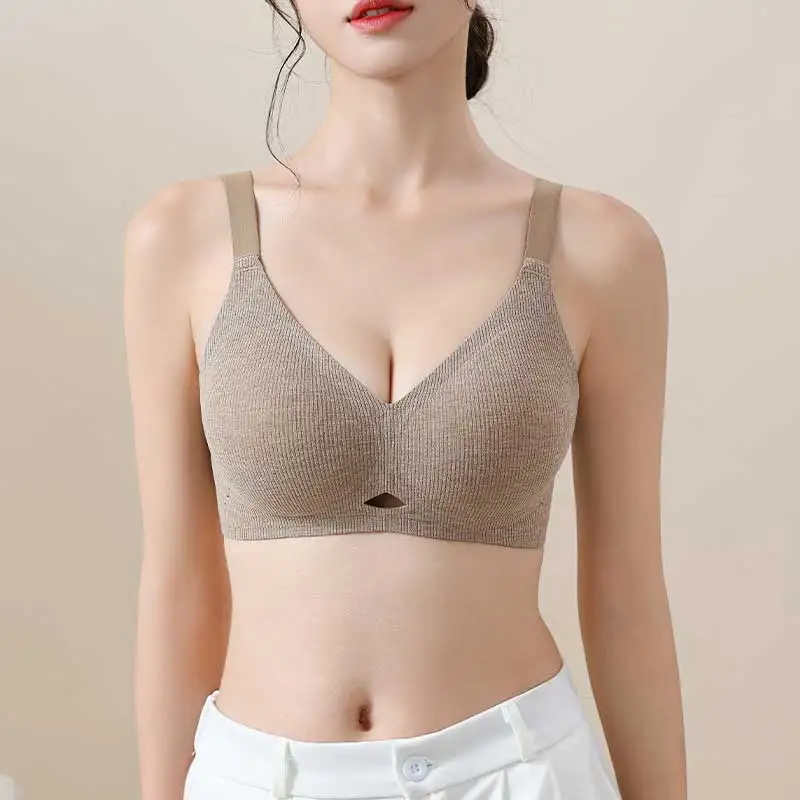 Sexy Hot Bra Woman New Lingerie Women's Small Breast Push-up Jelly Glue Soft Support Breast Anti-sag Bra Autumn And Winter