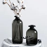 Nordic Glass Vase Flower Vases,Terrarium Home Decoration Vase Glass Flower Pot Modern Transparent Vases for Living Room Decor 1