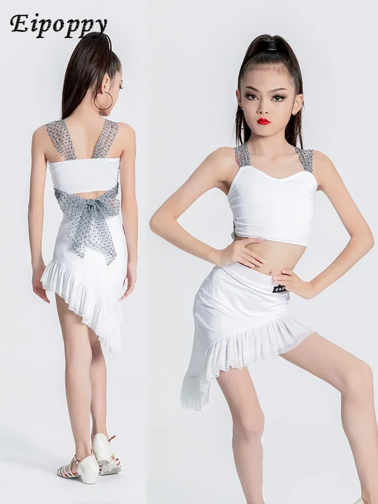 

Latin Dance Skirt Girls' Exercise Clothing Children's Competition Performance Dance Skirt