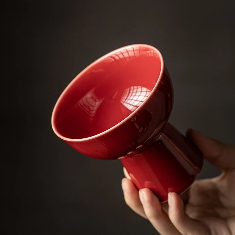 Chinese ceramic high-footed fruit plate high-footed household fruit dried fruit cake plate refreshment inventory heart plate