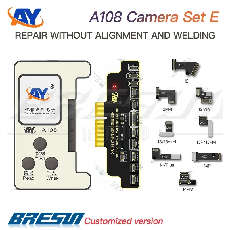 AY A108 프로그래머 아이폰 X-14ProMax 도트 매트릭스 프로젝터, 트루 톤 배터리, 건강 데이터 변경, 카메라 수리 팝업 창