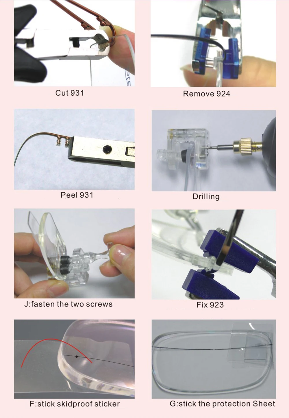 New Optical Tools Rimless Disassembly Pliers Set Silhousette Glasses Eyeglass Plier Tool Kit