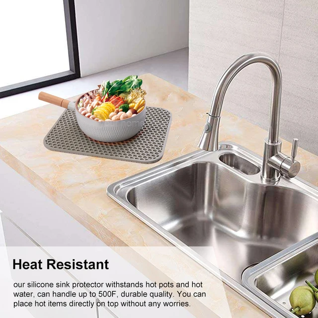 Sink Protectors for Kitchen Sink,Sink Mat,Grid Silicone Kitchen Sink Mat  for Bottom of Stainless Steel Sink,Heat resistant mat - AliExpress