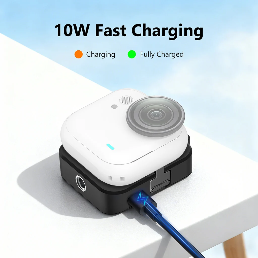 Chargeur magnétique compact pour Insta360 GO Ultra, idéal en déplacement