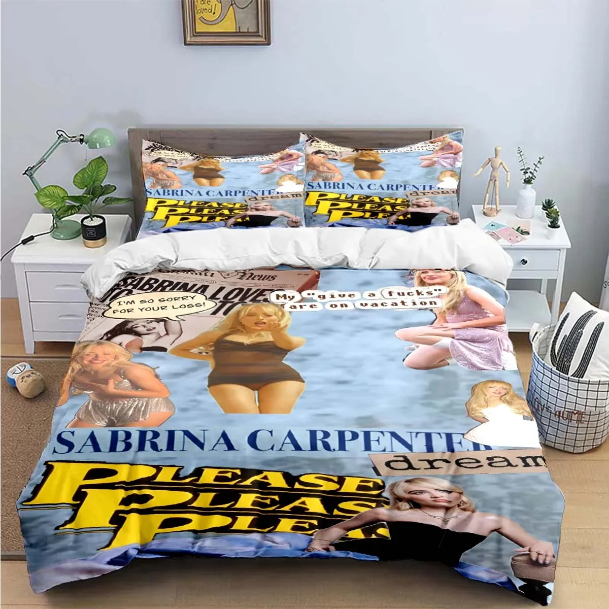 Hot Pop Sängerin S-Sabrina Bettwäsche-Sets Bett Liefert Set Bettbezug Bett Tröster Set Bettwäsche Set Luxus Geschenk – Detail 11