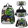 The Hulk Kids School Backpack Set Shoulder Bag Lunch Box Crossbody Bag Pencil Case 4