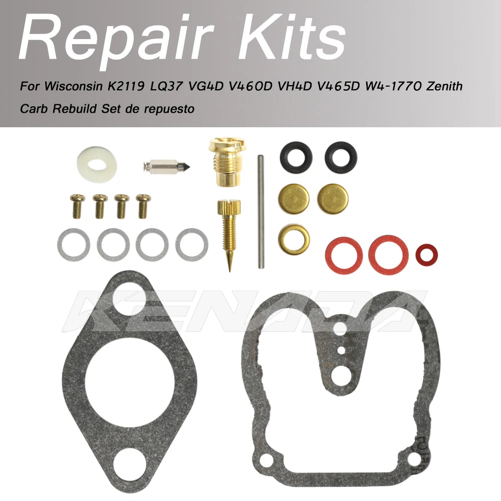 

For Wisconsin K2119 LQ37 VG4D V460D VH4D V465D W4-1770 Zenith Carb Rebuild Set de repuesto Carburetor Repair Kits