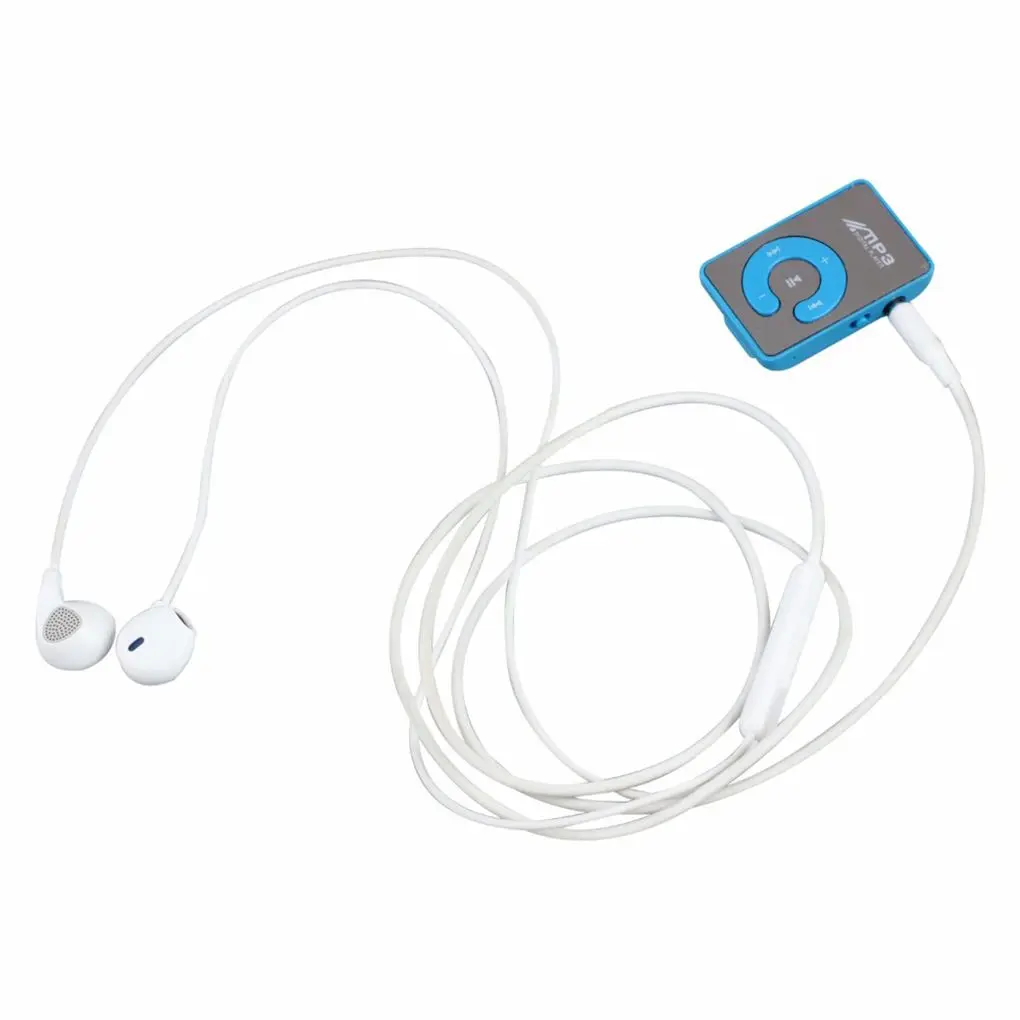 Mirror Clip USB MP3 Music Player Student Sports Running Music Walkman Ultra Thin TF Card Loudspeaker Function MP3 Player