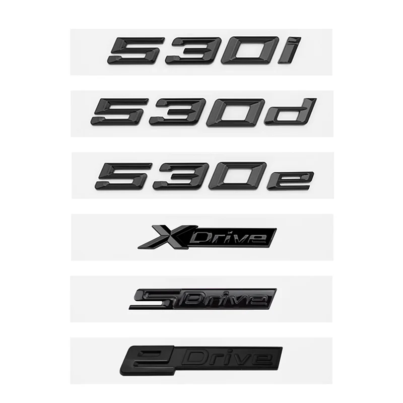 3D Car Tail Trunk Letter 520i 523i 525i 525d 530d 530i 530e 535d 540d 550d Emblem Sticker For BMW 5 Series E60 F10 F11 G30 G31
