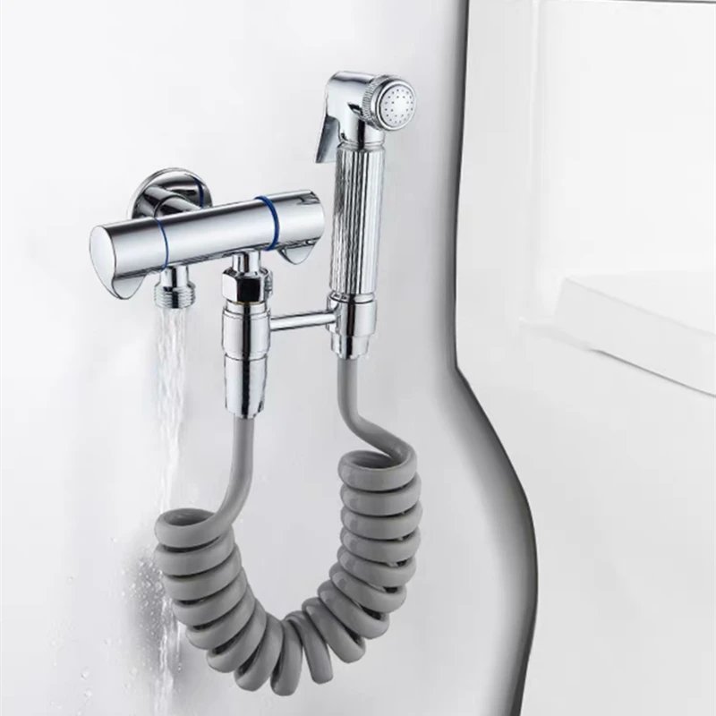 Bidet Spray Gun Bathroom Wall Mounted Toilet Bidet Sprayer Cleaner Sets Bathroom Shunt Valve ...